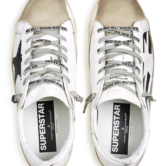 Golden Goose Men's Super-Star Flag Print Low Top Sneakers Superstar 41 - Picture 1 of 6